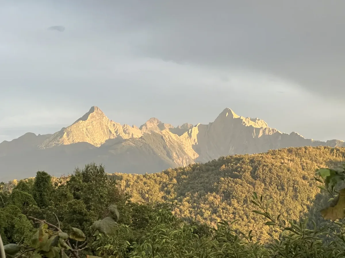 The Apuan Alps in evening light